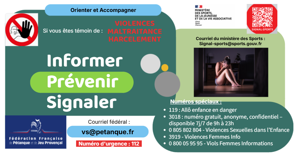Affiche boulodrome information violences 2